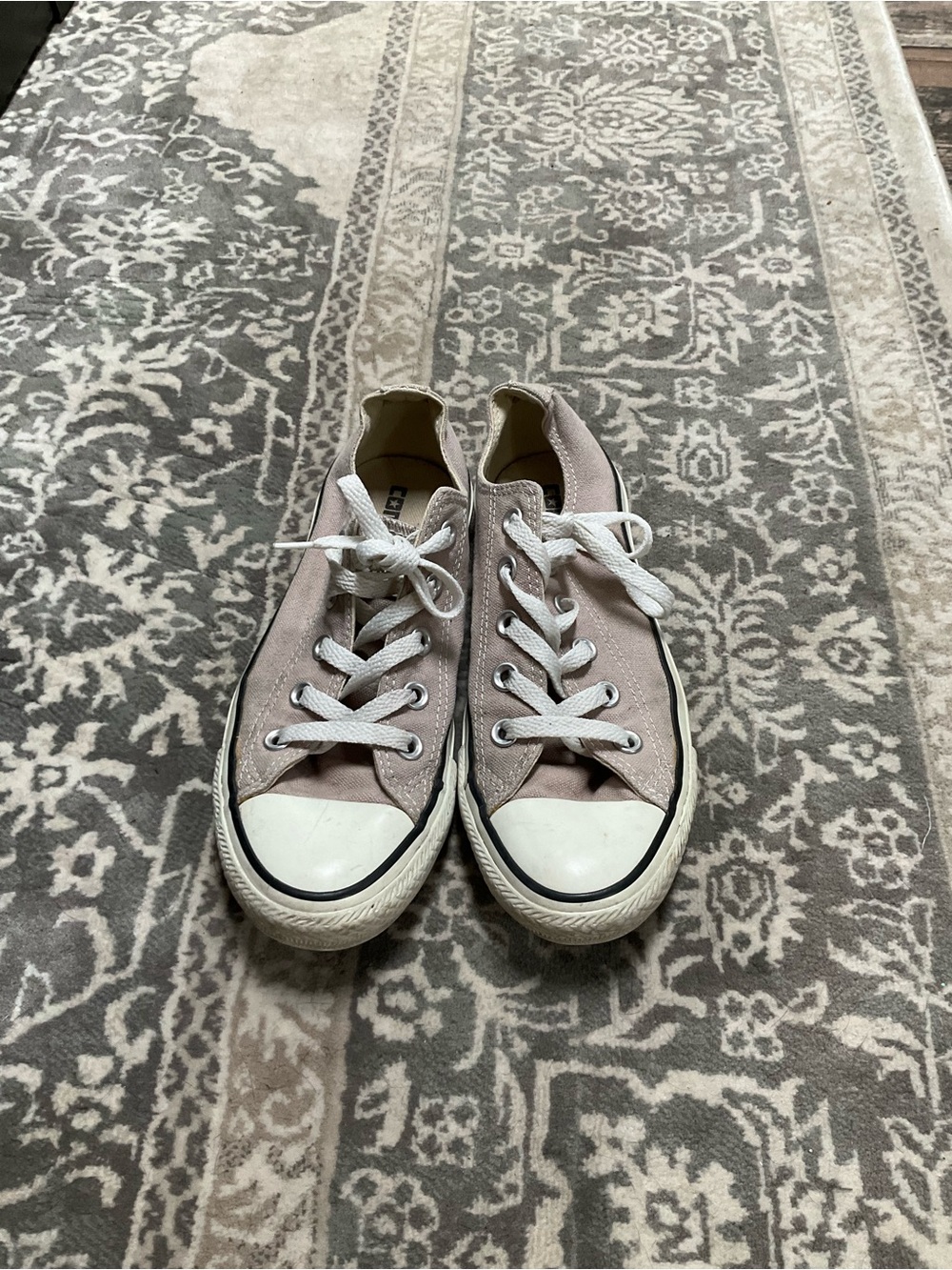 Converse Low-Top Canvas Sneakers in Light Grey and White 6